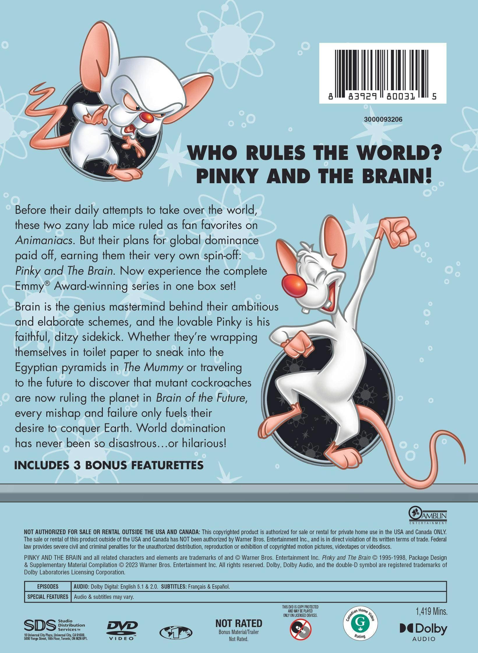 THE BRAIN DVD 2枚組 Pinky and the Brain: The Complete Series (Box Set) [DVD] [Standard