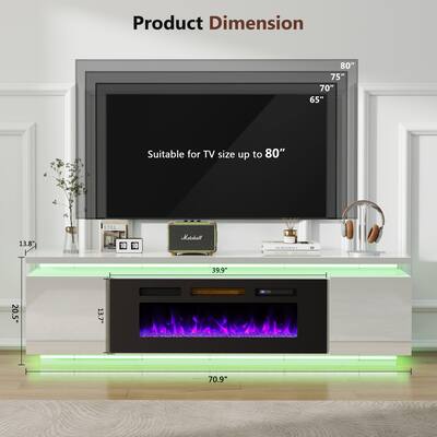 Skyzoo Electric Fireplace TV Stand for TVs up to 80 Skyzoo Electric Fireplace TV Stand for TVs up to 80