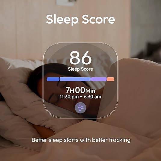 Sleep Score: 86  
Sleep Duration: 7 hours 00 minutes (11:30 pm - 6:30 am)  
Better sleep starts with better tracking