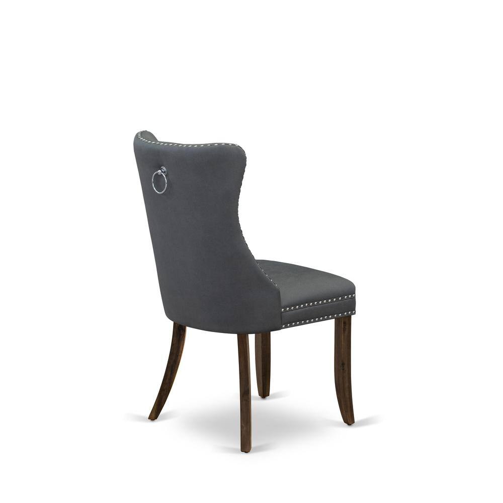 Left. East West Furniture - Parson Chairs - Grey.