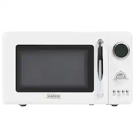 Haden - 700 Watt 0.7 Cubic Foot Microwave Oven with Digital Controls, Ivory/Chrome - Ivory, Chrome
