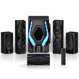 TECH SAFARI - Surround Sound Systems Home Theater System Power 10 Subwoofer 5 1 2 1 Wired Audio Stereo Speakers Strong - Default