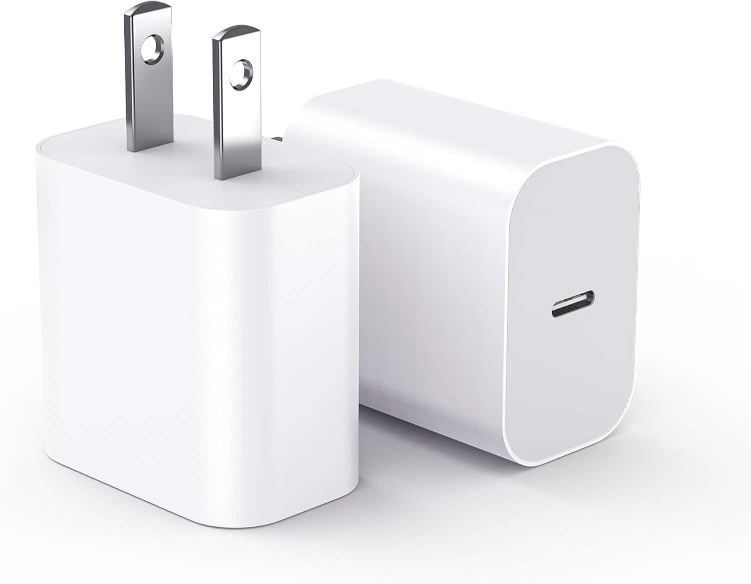 Schertz - 2-Pack USB-C Charger Block for iPhone & iPad – MFI Certified Fast Charging Wall Adapter - White
