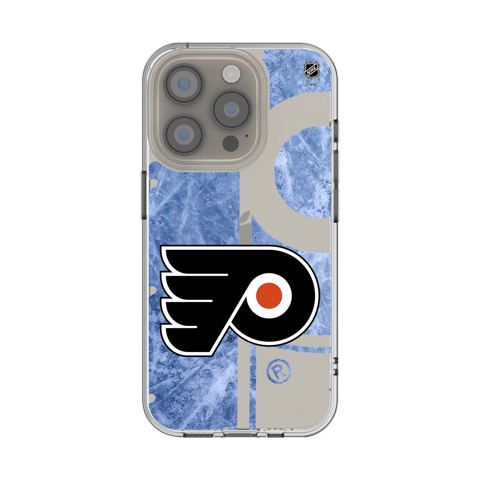Front. Keyscaper - Philadelphia Flyers iPhone Clear Ice Case - 14 Pro - Multicolor.