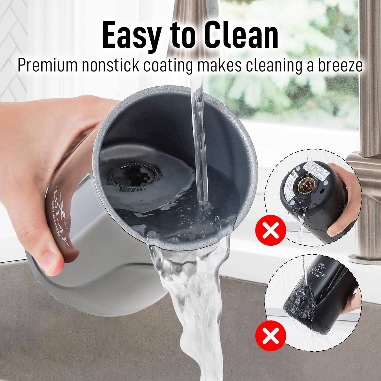 Easy to Clean  
Premium nonstick coating makes cleaning a breeze
