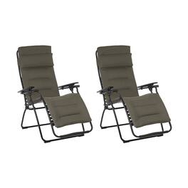 Lafuma - Futura Air Comfort Zero Gravity Outdoor Recliner Chair, (2 Pack) - Taupe