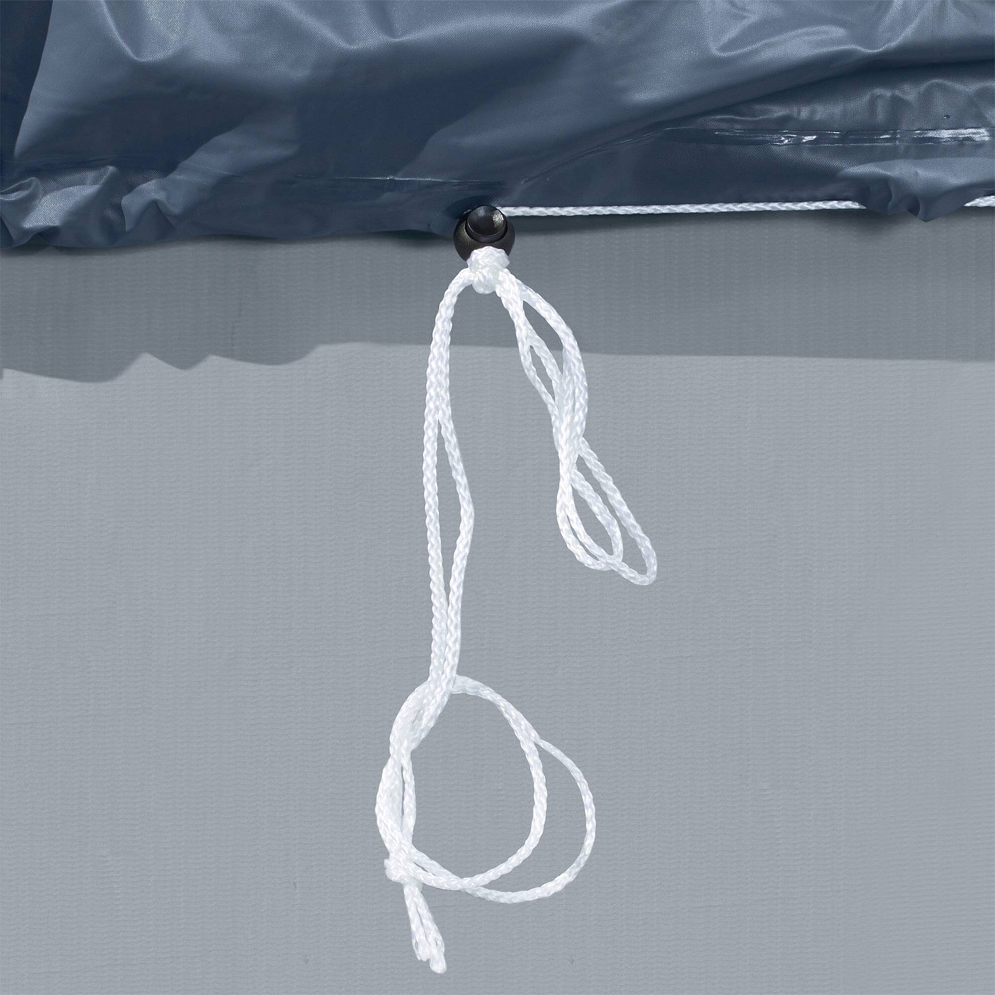 Alt View 2. Funsicle - Funsicle 24’ Durable Rectangular Pool Cover for Oasis and Activity Pools, Gray.