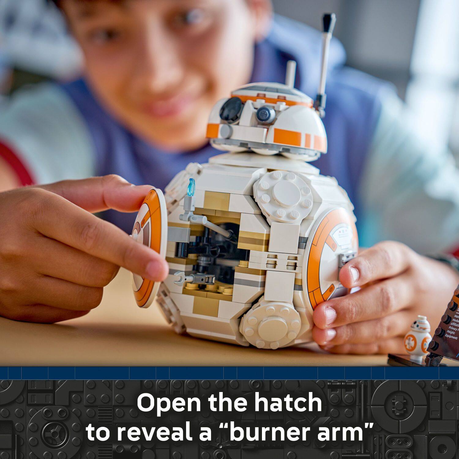 Open the hatch to reveal a "burner arm"