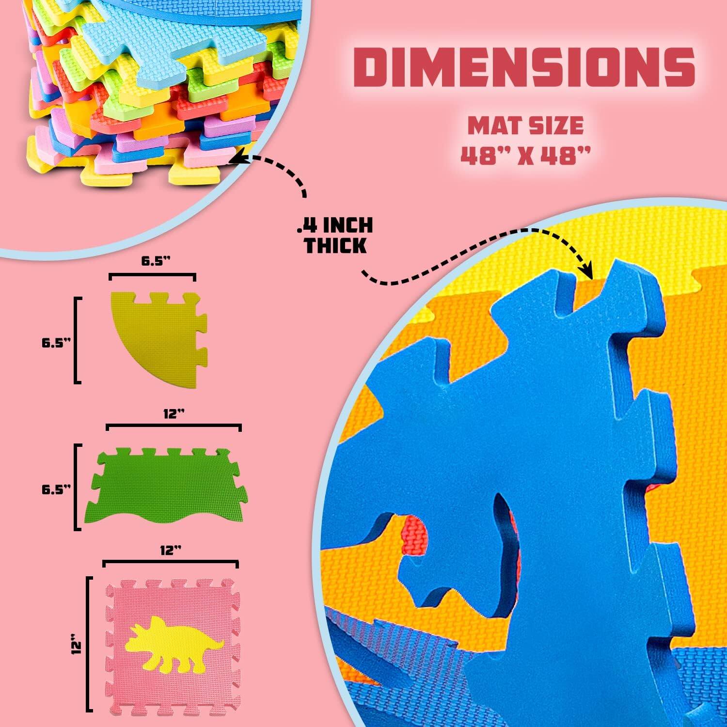 DIMENSIONS
MAT SIZE 48" X 48"
.4 INCH THICK
6.5"
12"
6.5"
12"