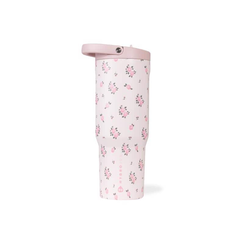HydroJug - 40 oz Wildrose BPA Free Sports Water Bottle w/Straw - Pink