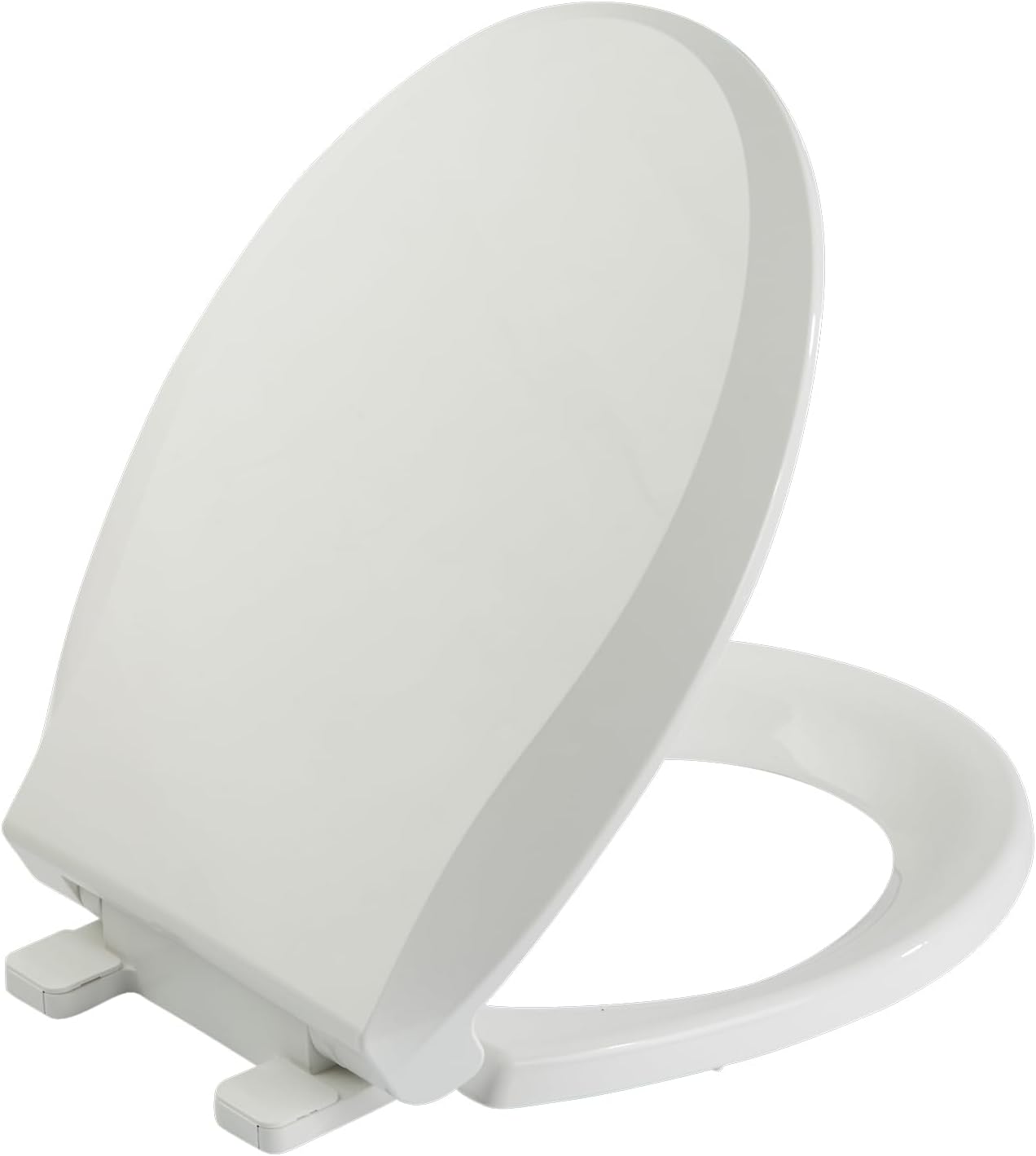 Front. GARVEE - 19" Round Soft Close Toilet Seat,Lid Slow-Close Quiet,Easy Clean,Almond - Almond.