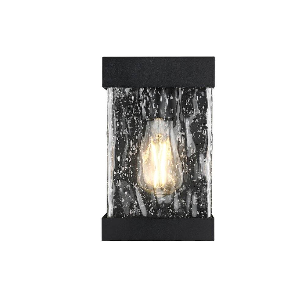 Alt View 1. Elegant Lighting - Thompson 7 inch Outdoor Pendant in Black - Black.