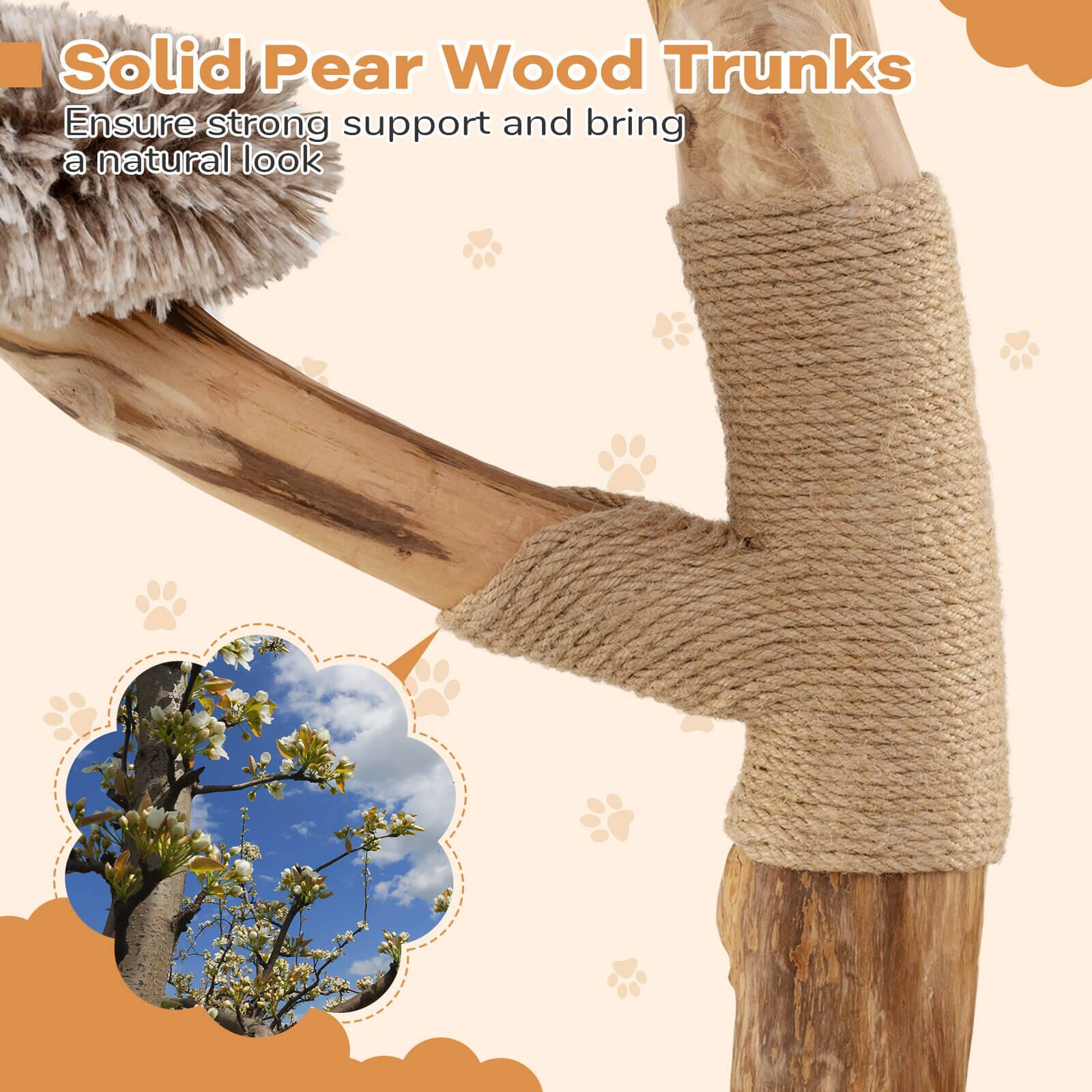Solid Pear Wood Trunks  
Ensure strong support and bring a natural look