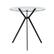 Front. CorLiving - Lennox Glass Top Trestle Bistro Table - Black.