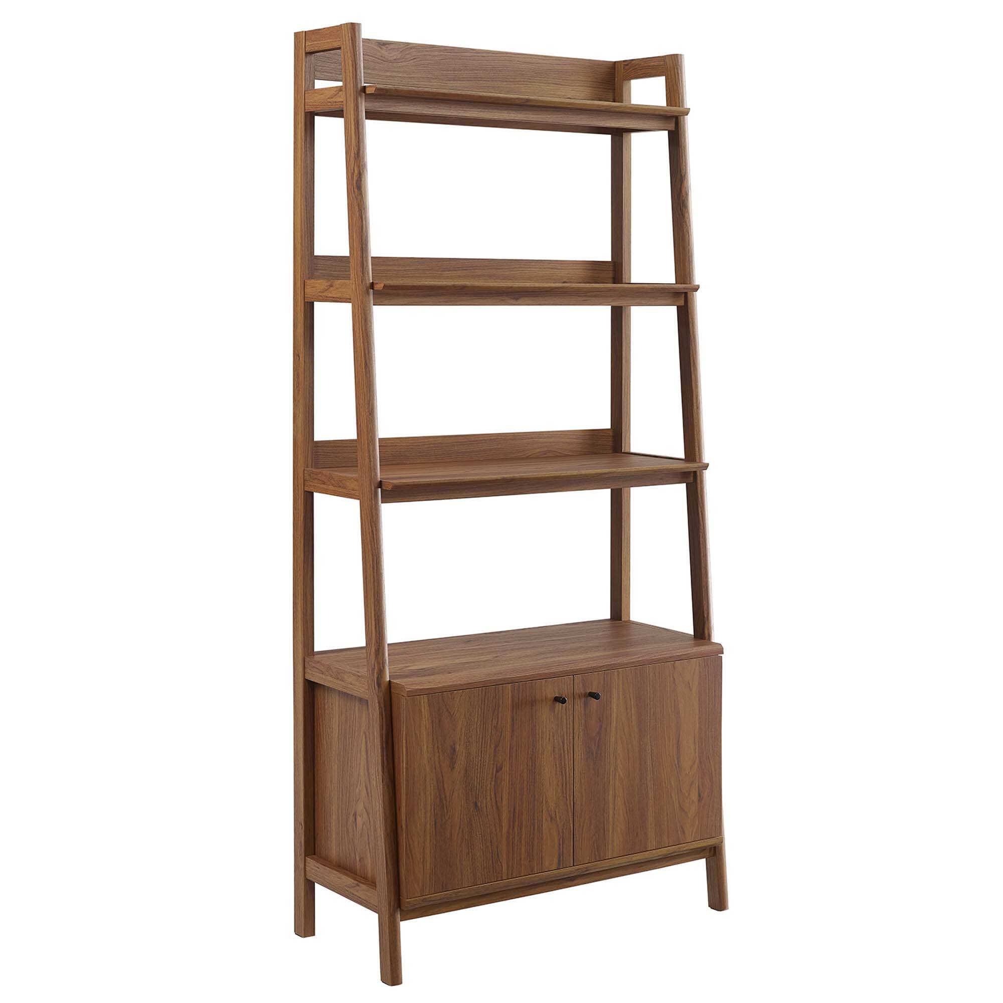 Angle. Modway - Bixby 33" Bookshelf by Modway - Walnut.