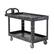 Front. RubberMaid - 2-Shelf Plastic/Poly Mobile Utility Cart with Swivel Wheels - Black.