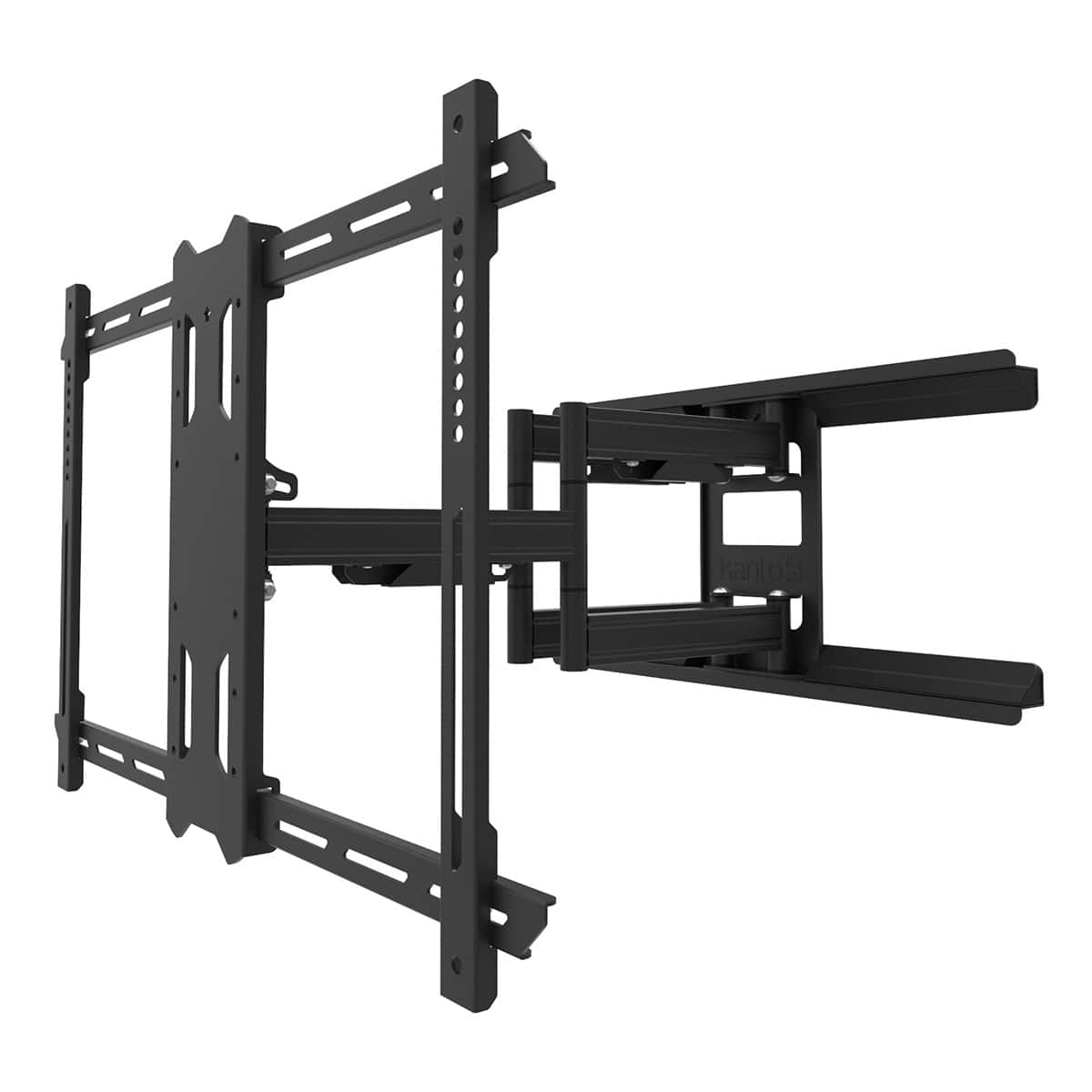 Kanto - PDX650SG Stainless Steel Full-Motion Dual Stud Outdoor TV Mount for 37" - 75" TVs - Black