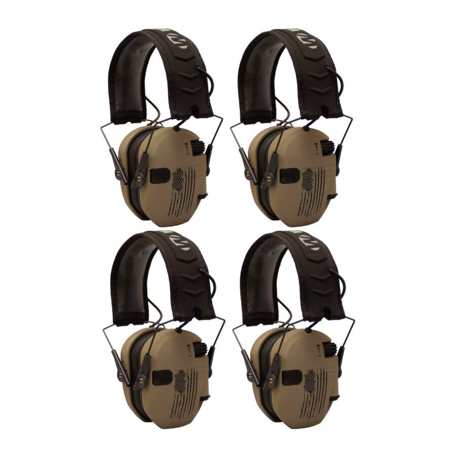 Walkers Walker’s Razor Shooting Muffs (Distressed Flag) 4 Pack Tan ...