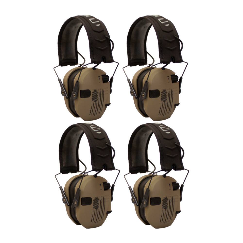 Walkers Walker’s Razor Shooting Muffs (Distressed Flag) 4 Pack Tan ...