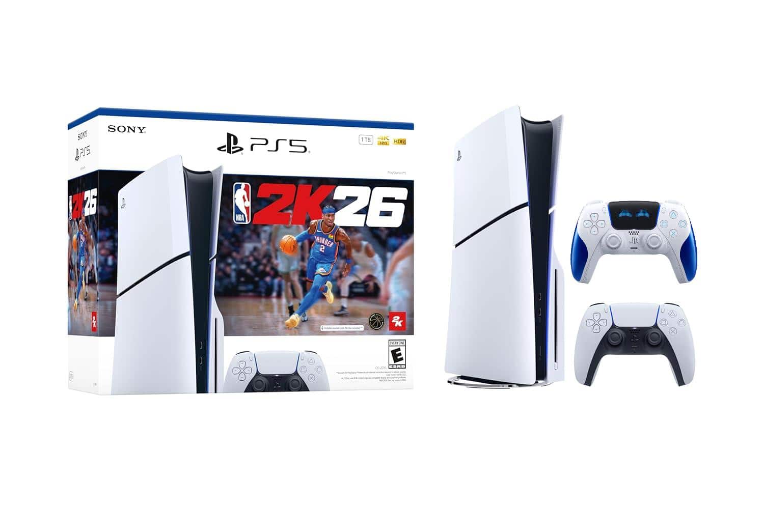 PlayStation 5 NBA26 Disc Console Slim w/DualSense Controller Astro Bot LE - PlayStation 5