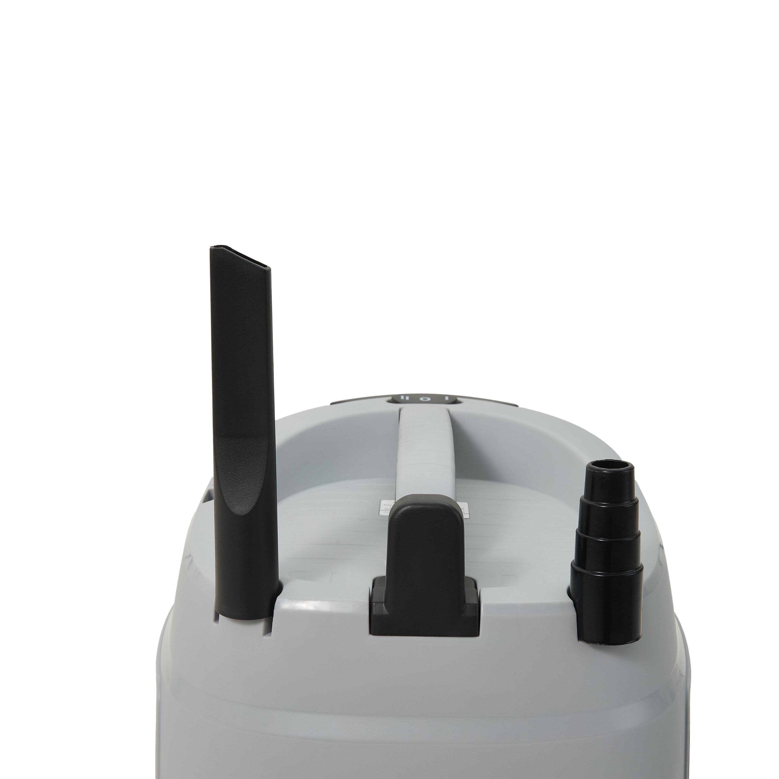 Alt View 9. Dapper Supply - Dapper Supply 8 Gallon Wet Dry Dust Extractor Vacuum Auto HEPA Filter Tool Auto Start 140 CFM 20 kPa - Grey.