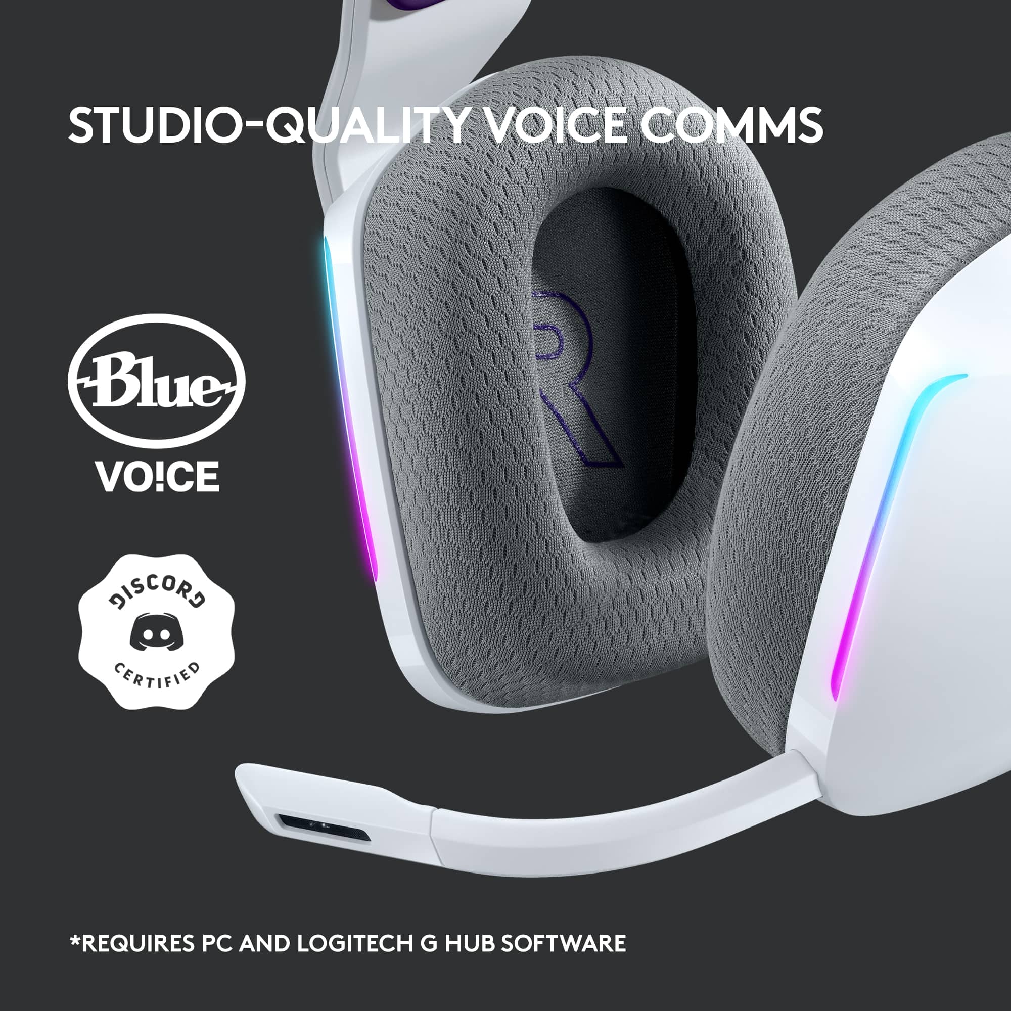 Studio-Quality Voice Commands Blue Voice Discord R Certified *Requires PC and Logitech G Hub Software
