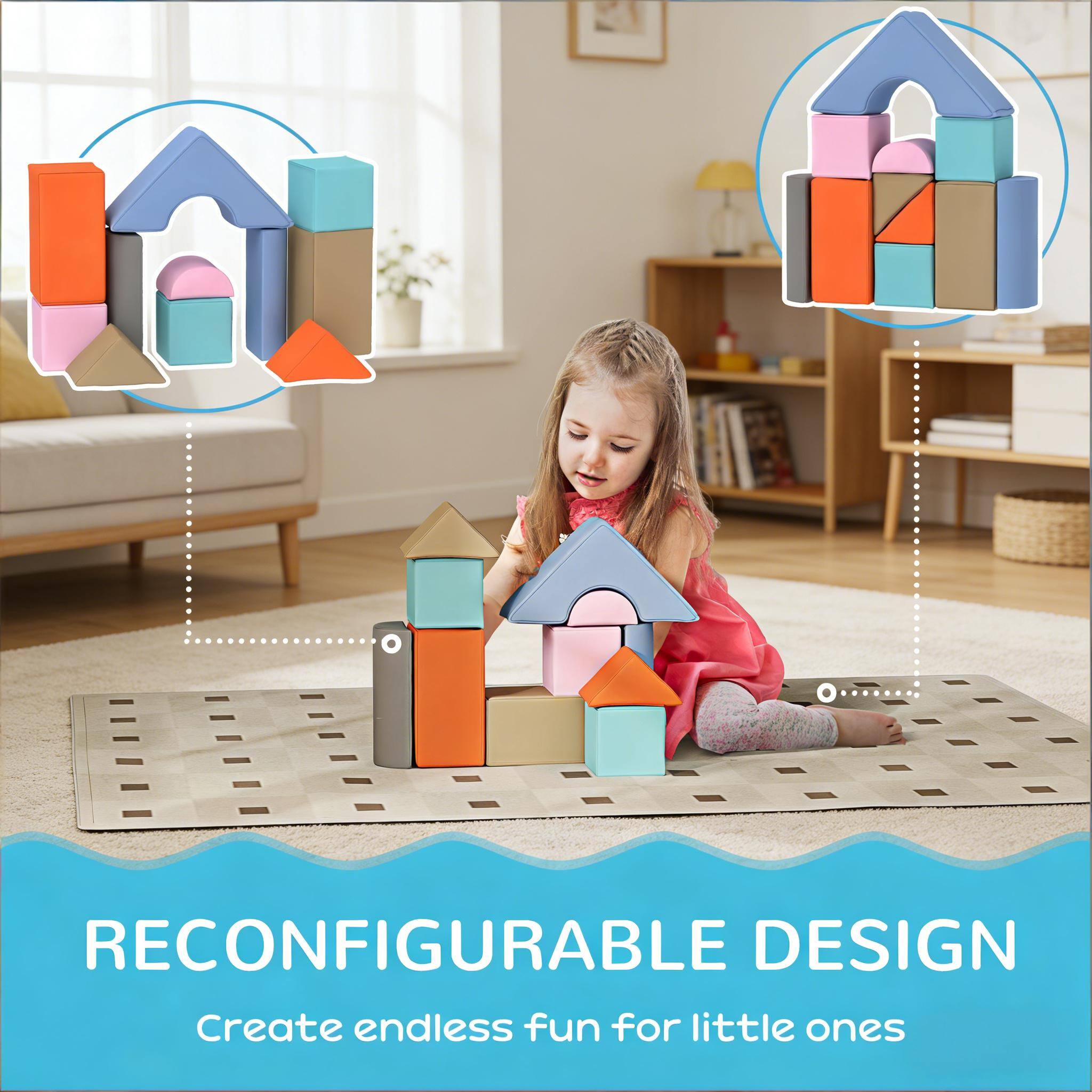 RECONFIGURABLE DESIGN  
Create endless fun for little ones