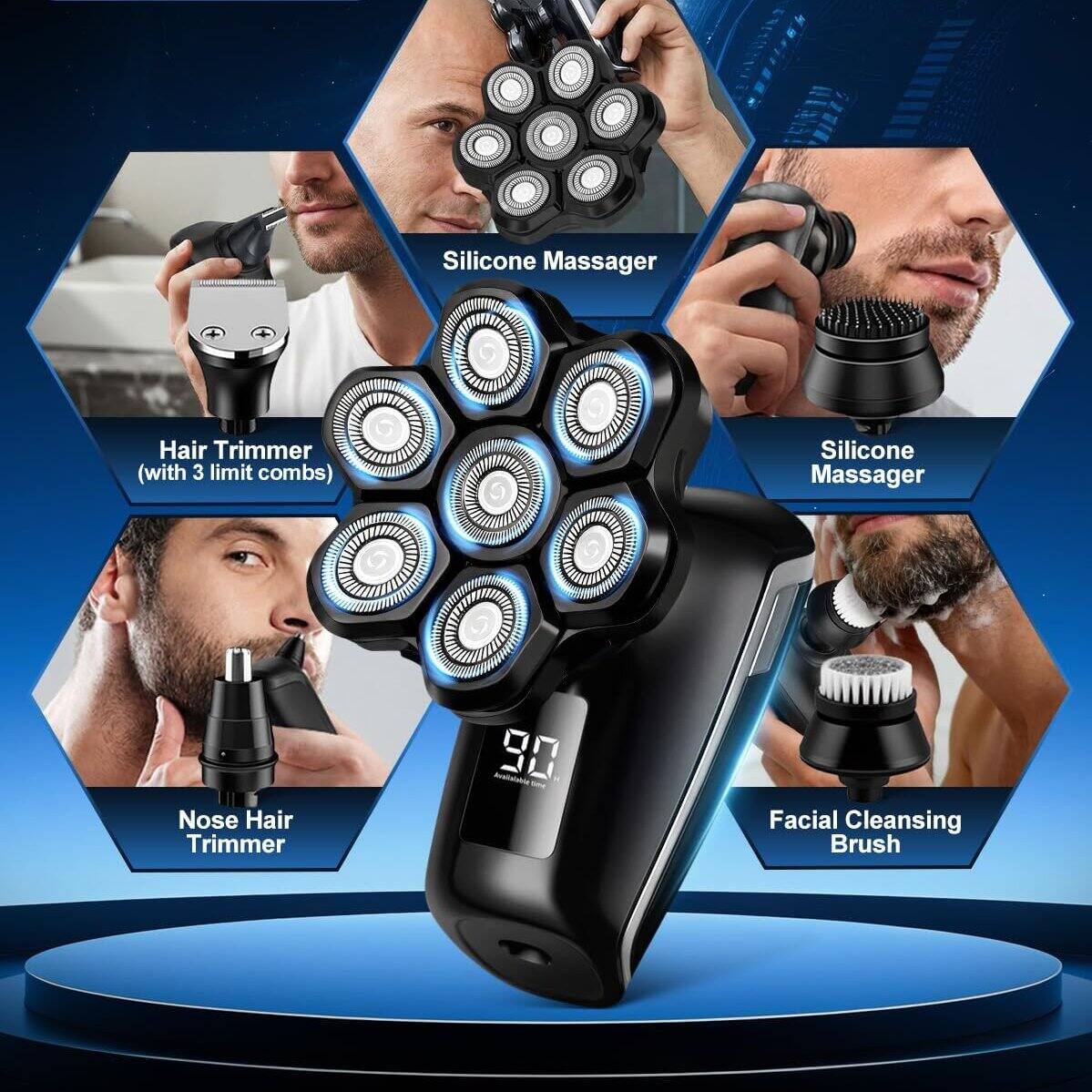 Silicone Massager Hair Trimmer (with 3 limit combs)  
3 Silicone Massager Nose Hair Trimmer  
On A JL Facial Cleansing Brush