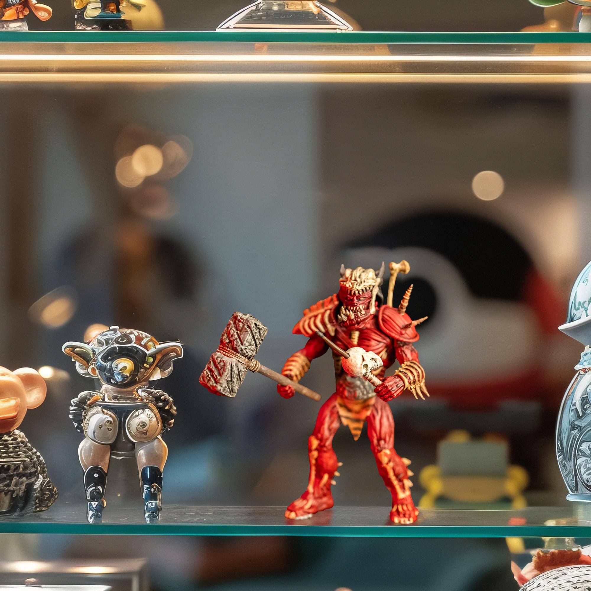 Alt View 1. Trick or Treat Studios - GWAR 5 Inch Action Figure | Jizmak Da Gusha - Red.