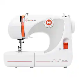 Poolin - EOC565 Mechanical Sewing Machine, 27 Stitch Applications, Adjustable Stitch Length, 5 Presser Feet & Accessory Kit