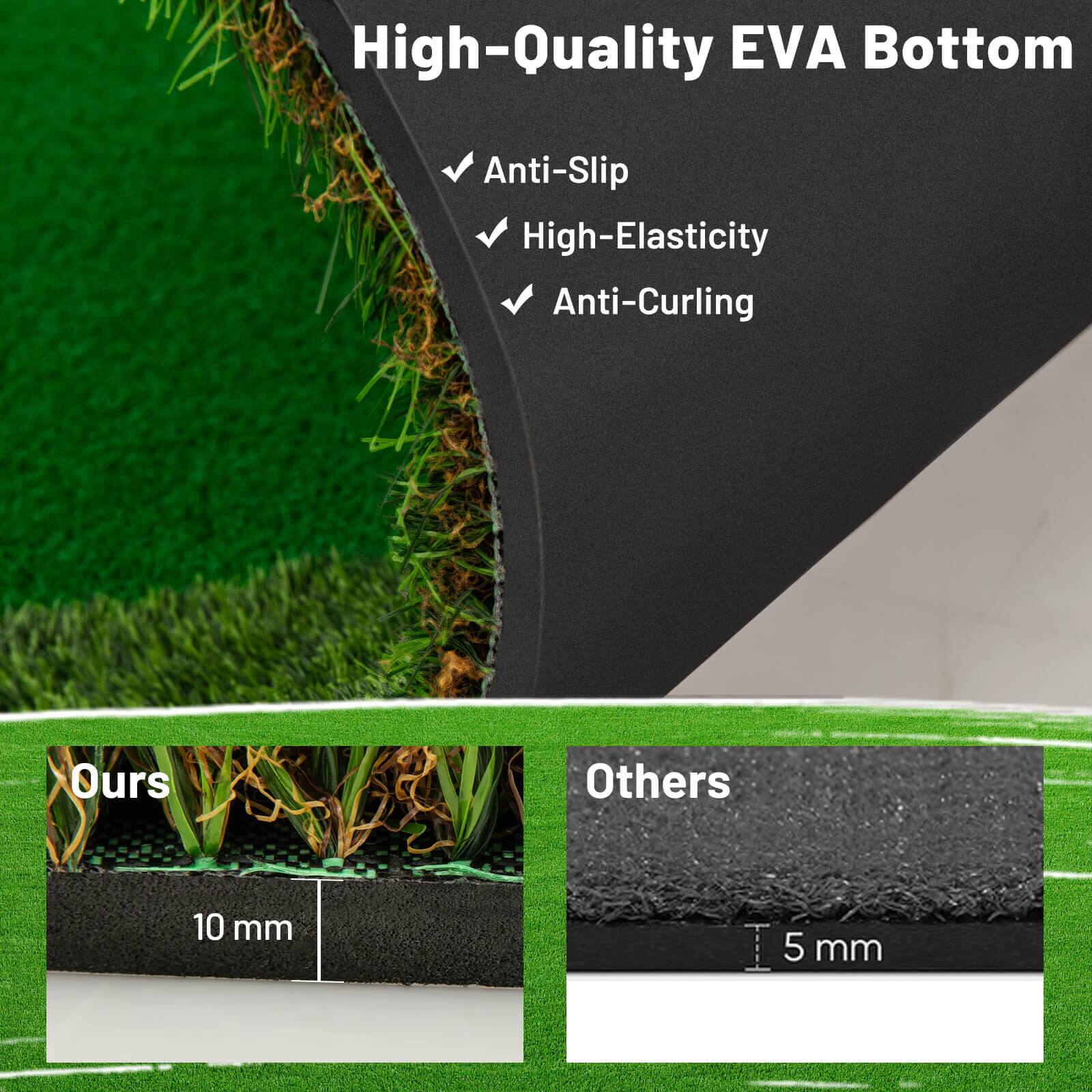 High-Quality EVA Bottom

- Anti-Slip
- High-Elasticity
- Anti-Curling

Ours: 10 mm

Others: 5 mm