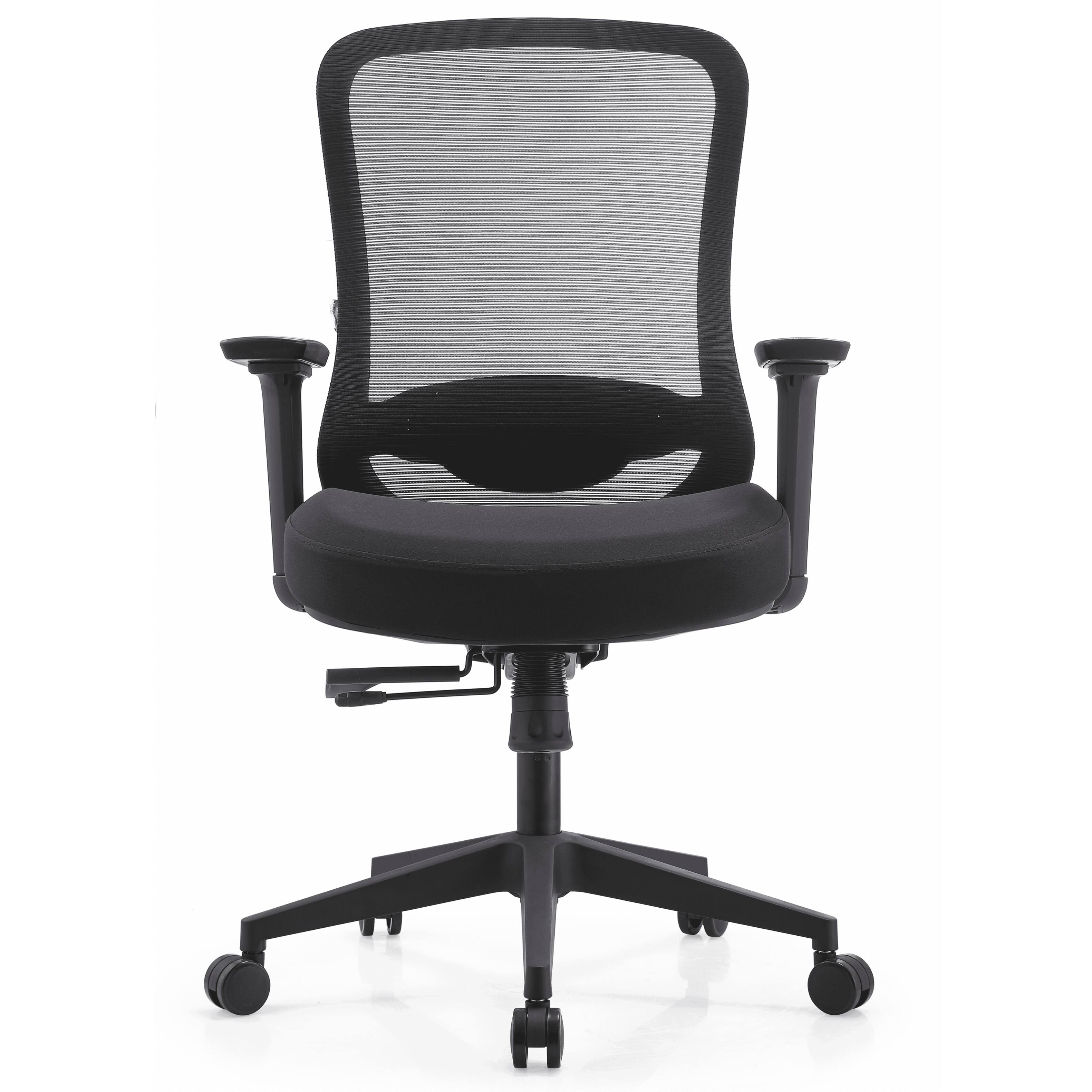 Alt View 5. LeisureMod - Ingram Modern Ergonomic Mesh Back Office Chair, Swivel Executive Computer Desk Chair with Wheels for Home Office - Black.