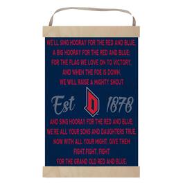 Jardine - Duquesne Dukes Fight Song Banner Sign - Navy