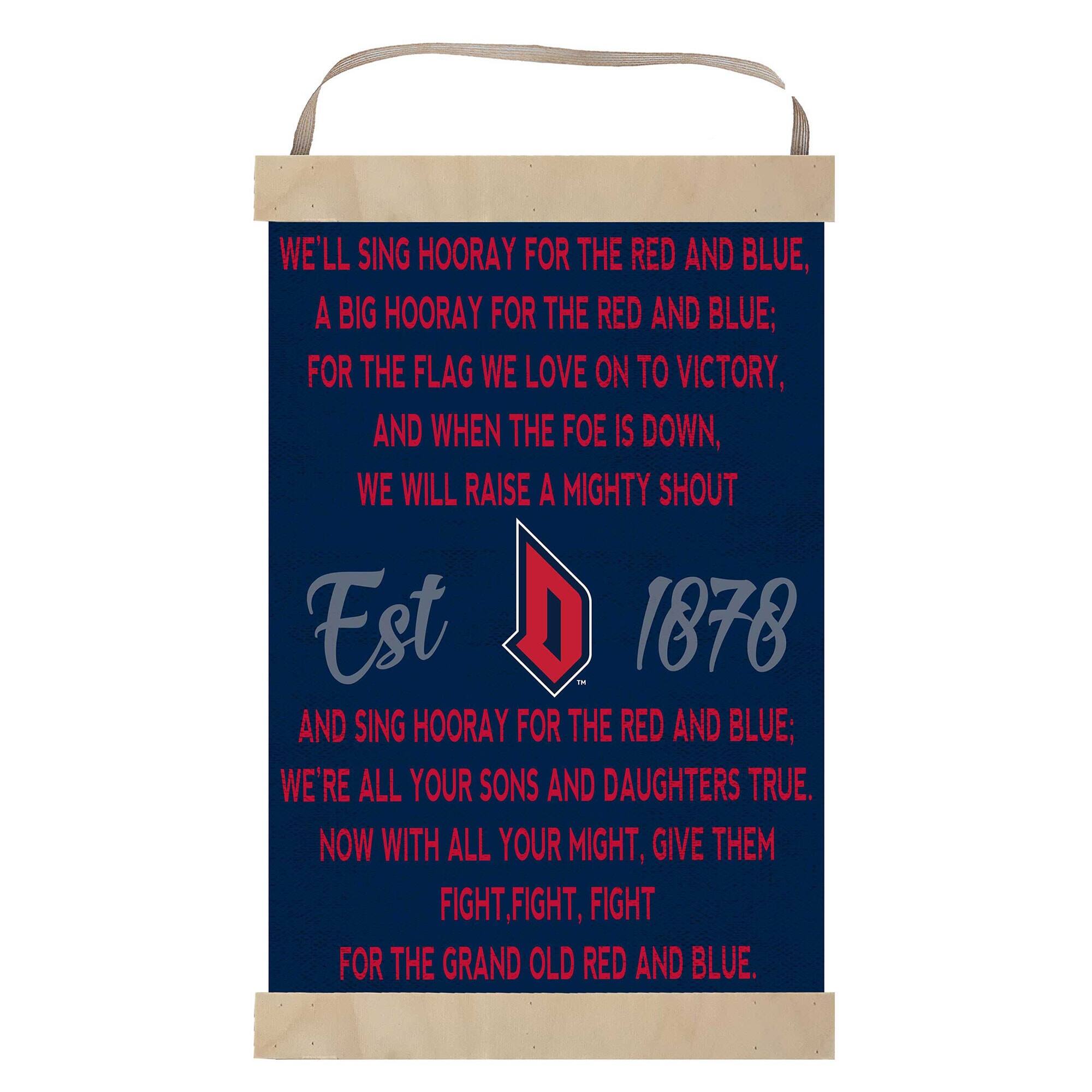 Duquesne Dukes Fight Song Banner Sign
