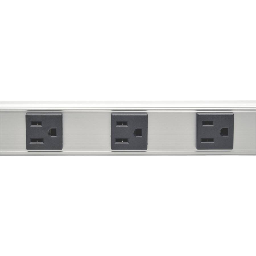 Alt View 3. Tripp Lite - Eaton Tripp Lite Series 12-Outlet Power Strip with Surge Protection, 15 ft. (4.57 m) Cord, 1050 Joules, 36 in. length - Gray,Black.
