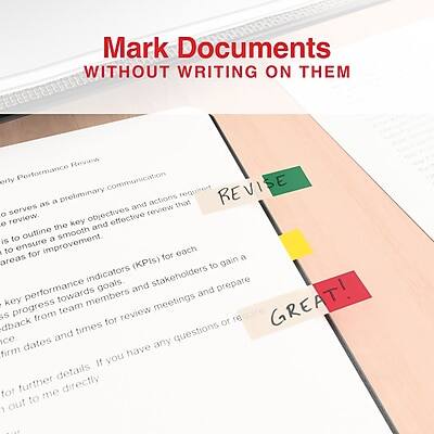 Mark Documents WITHOUT WRITING ON THEM

Review any Performance communication as a preliminary and request revisions to serve objectives. Review the key and effective to outline a smooth improvement for each area. Ensure to prepare key performance indicators (KPIs) to gain indicators and stakeholders' performance goals. Prepare for team members' review meetings and feedback. Review dates and times for review meetings. If you have any questions or feedback, feel free to reach out to me directly for further details.