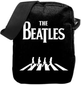 PopMarket - The Beatles - Rocksax - Beatles - Abbey Road B/W Logo - Crossbody Bag with Stash Pockets (Black) - Multicolor
