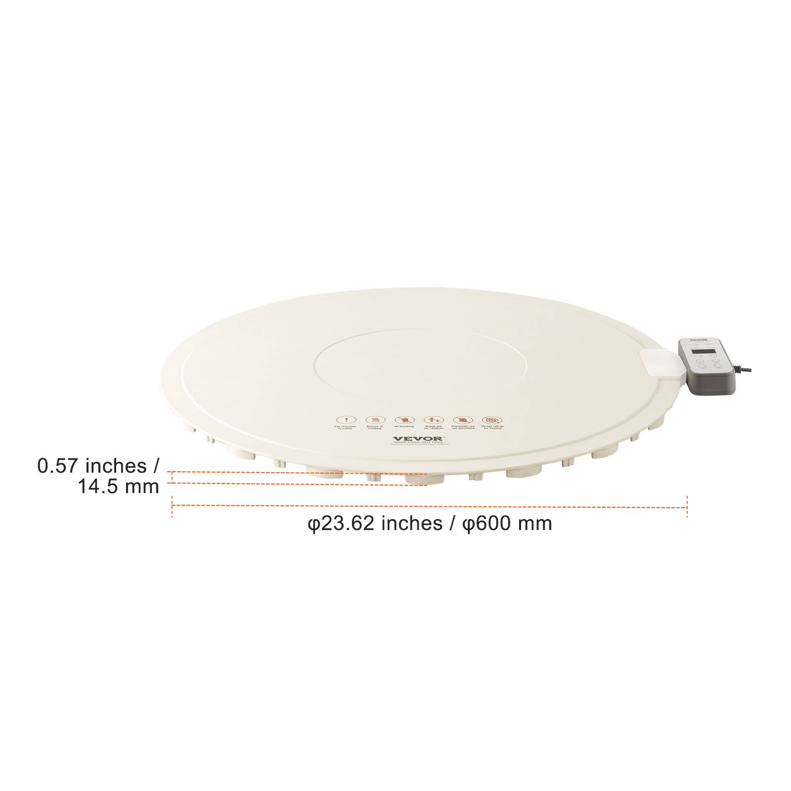 - 1 | . : .. : ddda VEVOR 0.57 inches / 14.5 mm 23.62 inches / 600 mm