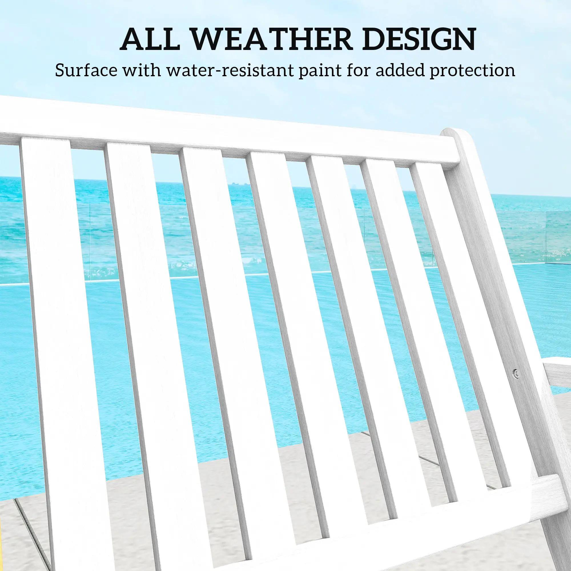 ALL WEATHER DESIGN  
Surface with water-resistant paint for added protection