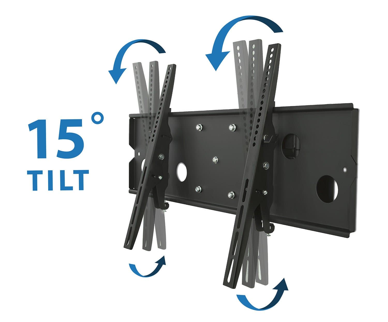 Alt View 4. Mount-It! - Full Motion Articulating TV Wall Mount for 43–70" – 26" Extension, Heavy Duty, Corner-Friendly, VESA Compatible - Black.