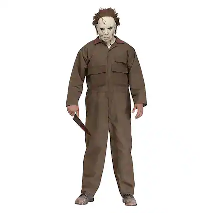 Front. Funworld - Halloween 2 (Rob Zombie) Michael Myers Adult Costume | One Size - Brown.