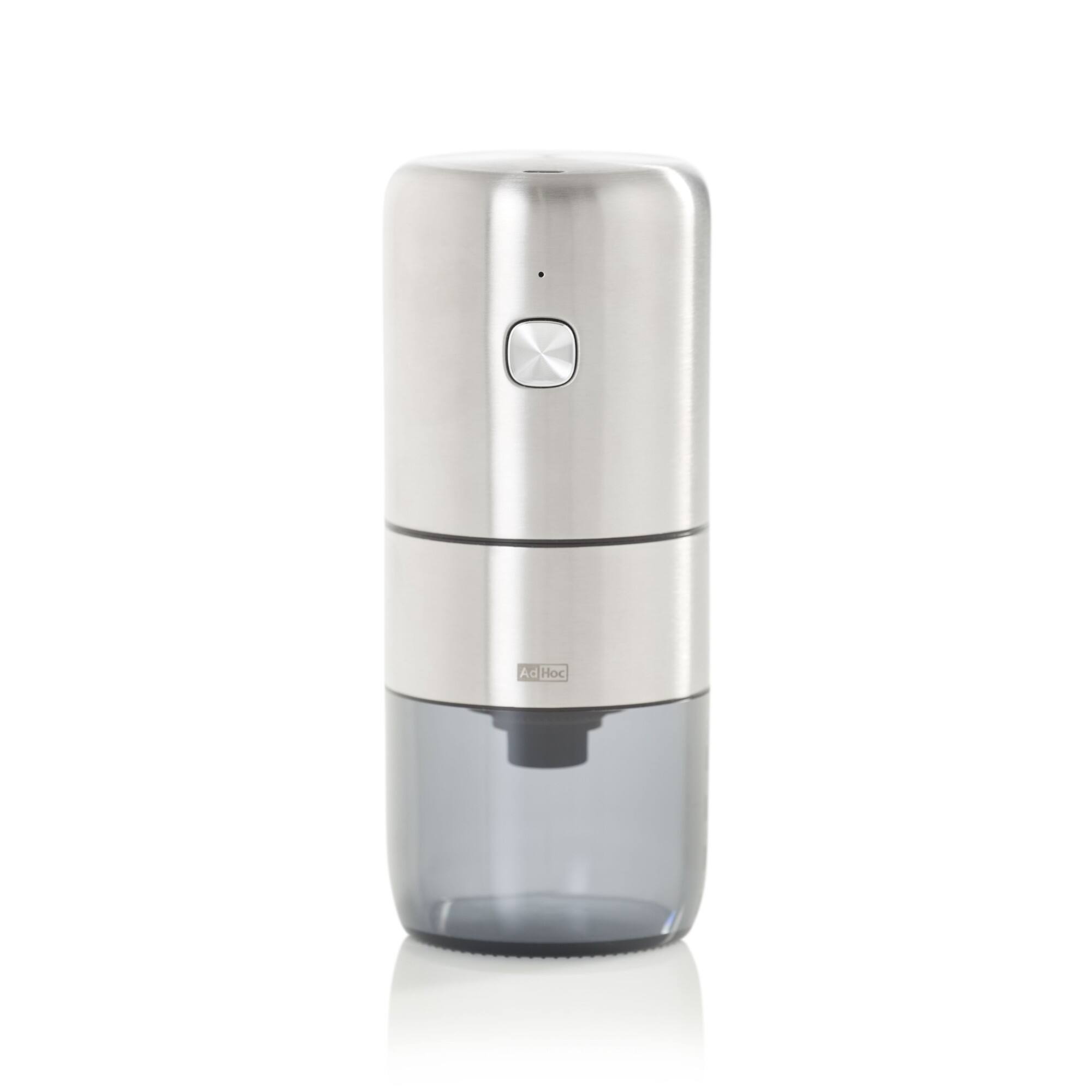 Front. Ad Hoc - Electric Coffee Grinder - Clear.