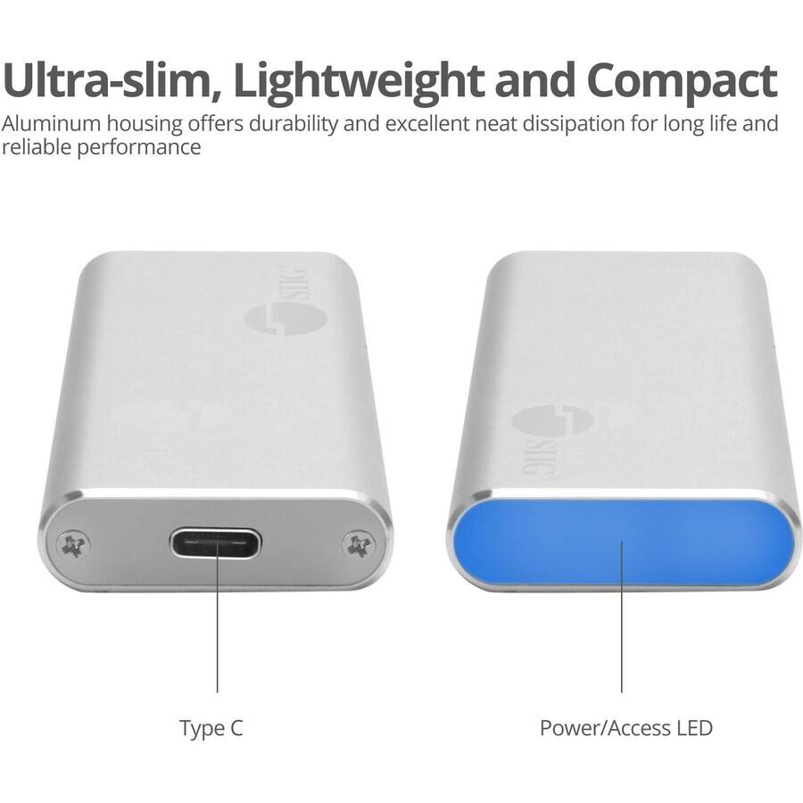 Ultra-slim, Lightweight and Compact Aluminum housing offers durability and excellent heat dissipation for long life and reliable performance

Type C

Power/Access LED