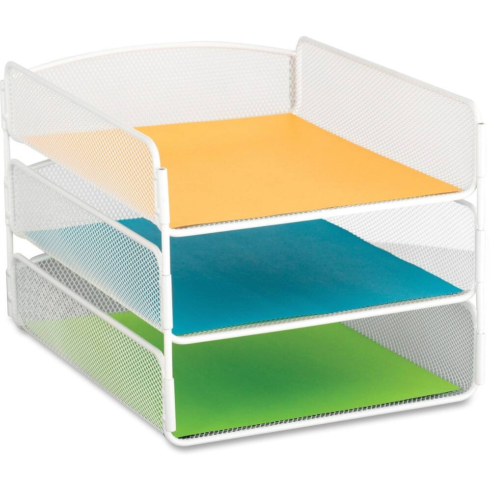 Safco Onyx Letter Tray 3 Compartments 3 Tiers 8