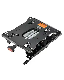 VEVOR - Seat Suspension Kit with Seat Slider Track, Universal Air Ride Seat Suspension for Zero Turn Lawn Mower, Adjustable - Black