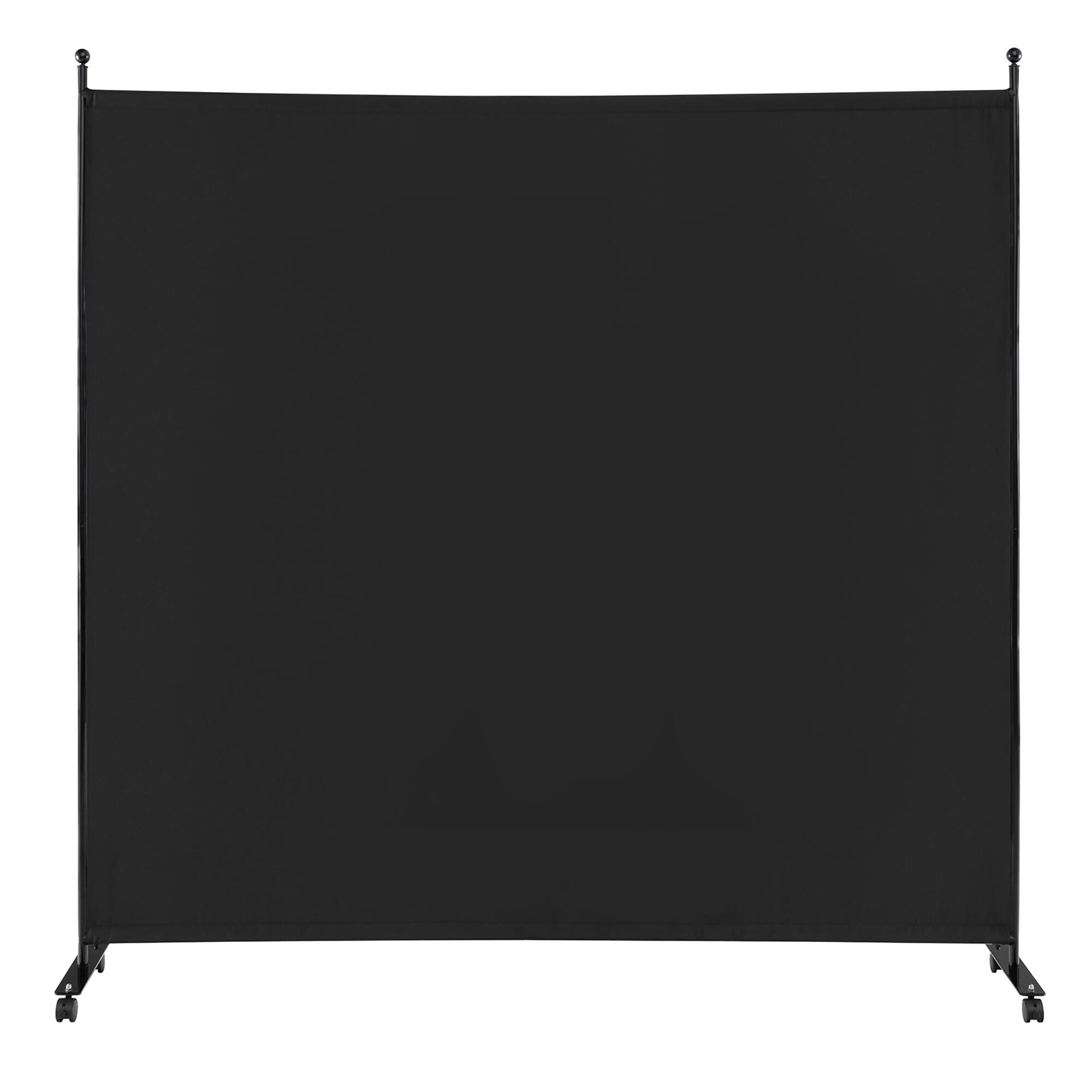 Alt View 9. Costway - Costway 6FT Single Panel Room Divider with Wheels Rolling Fabric Partition Privacy Screen - Black.