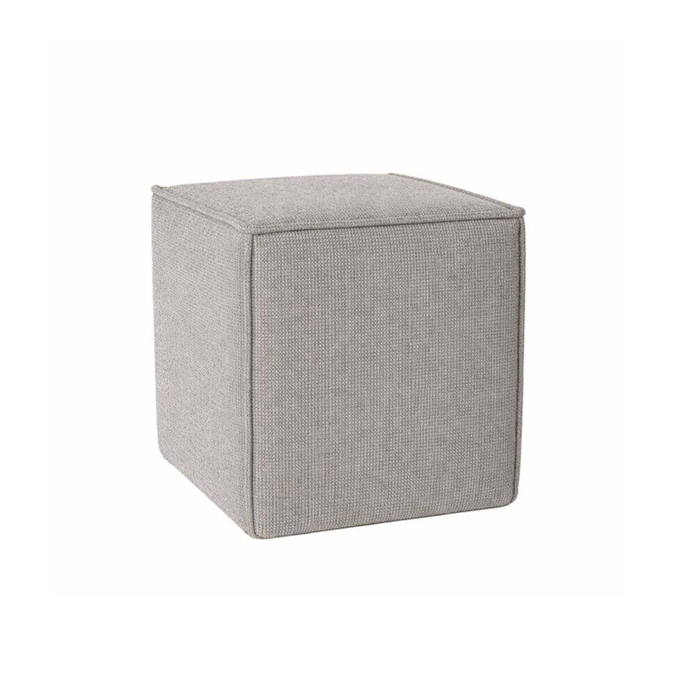 Front. Sanford - Pontchartrain Pouf Ottoman Chenille Mist - Mist.