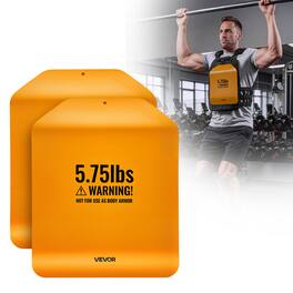 VEVOR - Curved Weight Vest Plates, 5.75 LB Pairs, Premium Steel Tactical Weighted Plates for Vest, Ergonomic Design,for Strength - Yellow