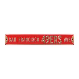 Authentic Street Signs - Scarlet San Francisco 49ers 6" x 36" Steel Street Sign - Red