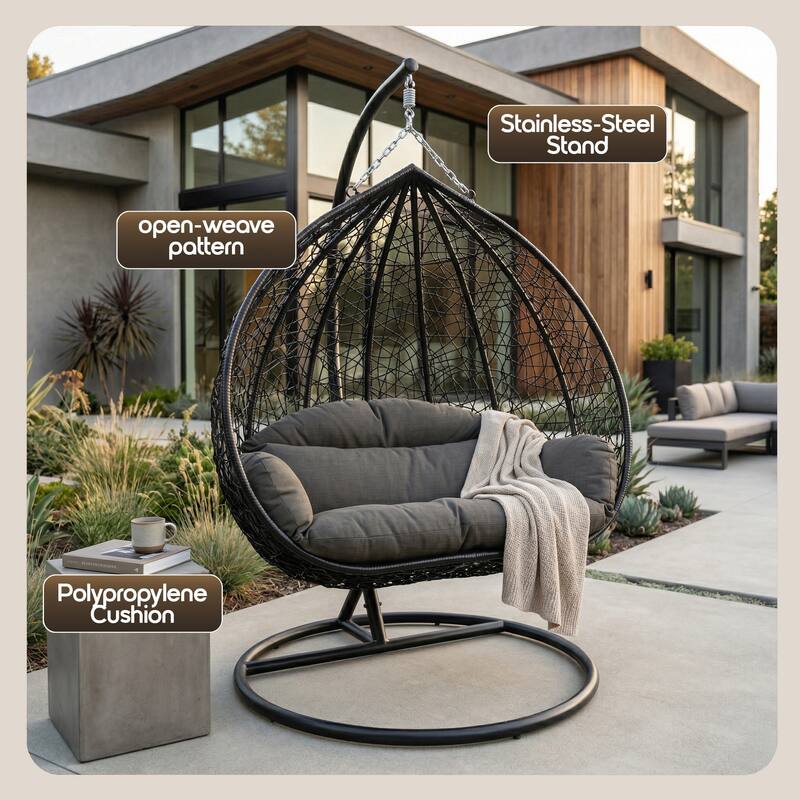 Stainless-Steel Stand  
Open-weave pattern  
Polypropylene Cushion